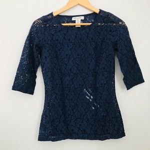 Lace medium sleeve shirt